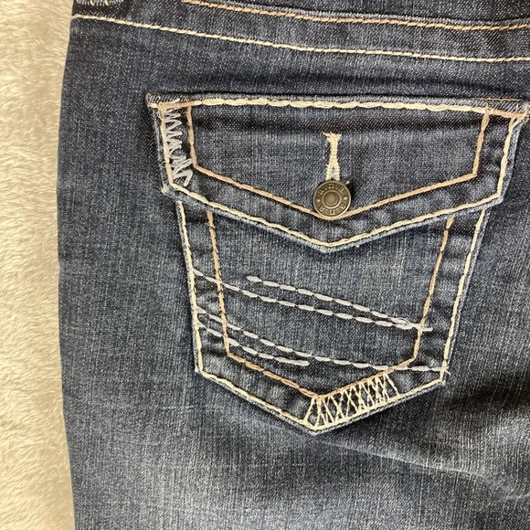 ana A New Approach Jeans Womens Size 10 Bootcut Dark Wash Flap Pockets Stretch - Picture 5 of 16